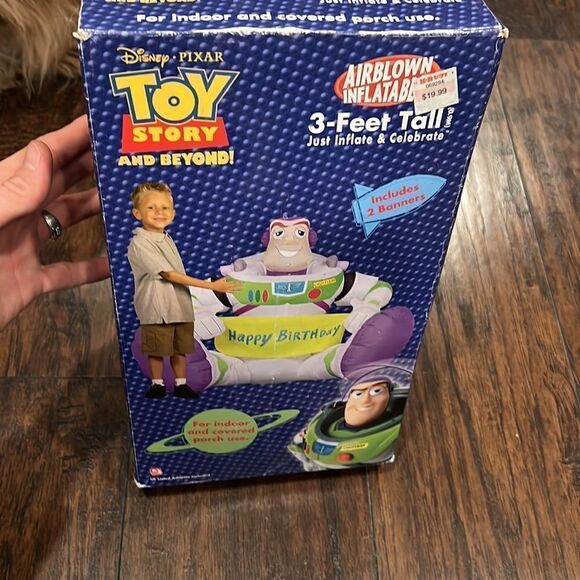 Vintage Airblown Inflatable BUZZ LIGHTYEAR 3ft Gemmy 2004 Disney Toy Story Pixar - Picture 2 of 8